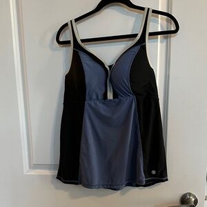 Lane Bryant Black and Blue Bikini Top